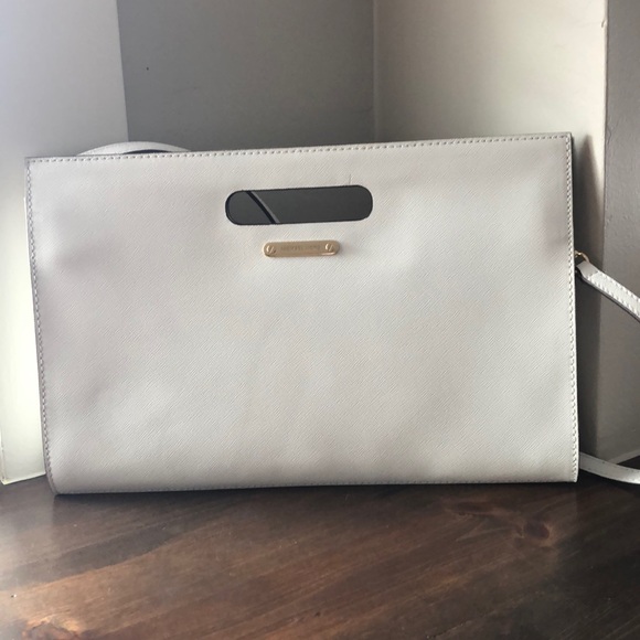 michael kors white clutch purse